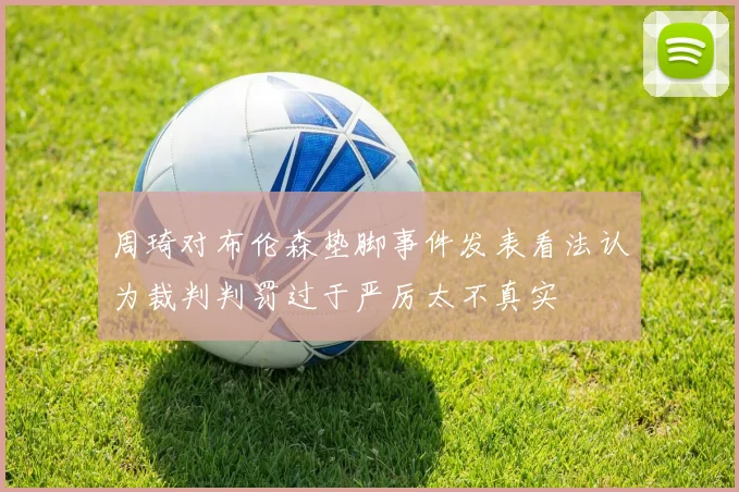 周琦对布伦森垫脚事件发表看法认为裁判判罚过于严厉太不真实